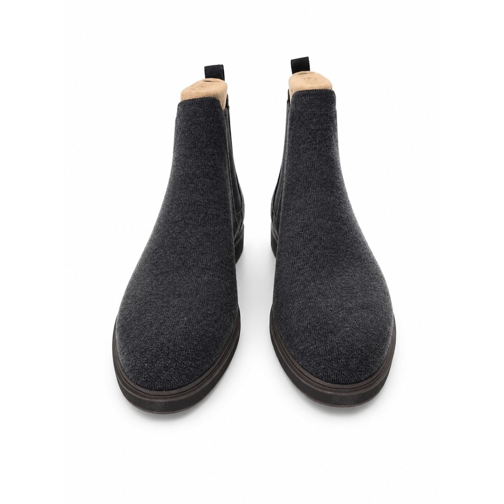Rothy's Mens Chelsea Boots Size 12 Charcoal Dark Gray Camo Inset Merino Wool